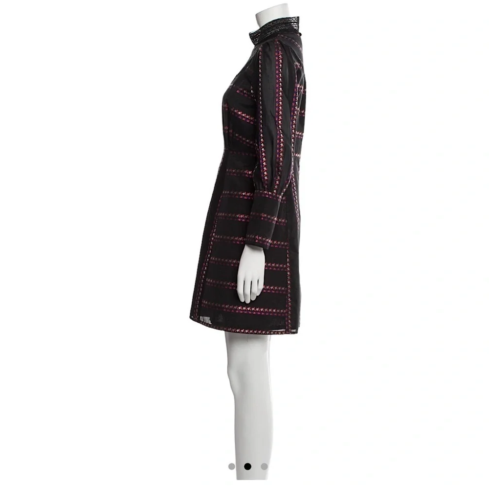 SANDRO Sibel Mock Neck Long Sleeve Dress - Picture 2 of 14